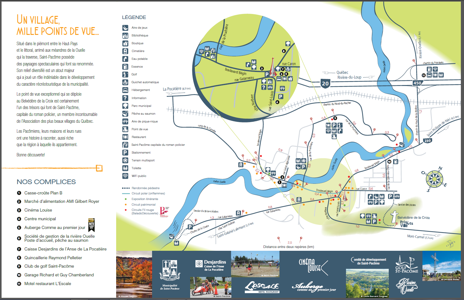 Carte touristique de Saint-Pacôme